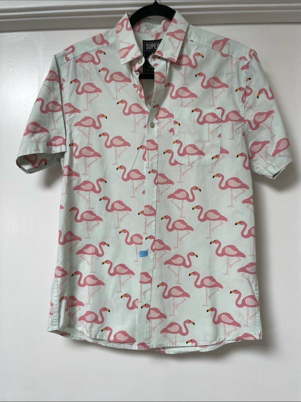 Superdry Men’s Pink Flamingo Print Button-Down Shirt
